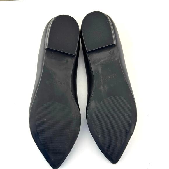 Vionic Women’s Lena Black Leather Pointed Toe Slip One Ballet Flat Shoes Size 7 - Picture 11 of 13